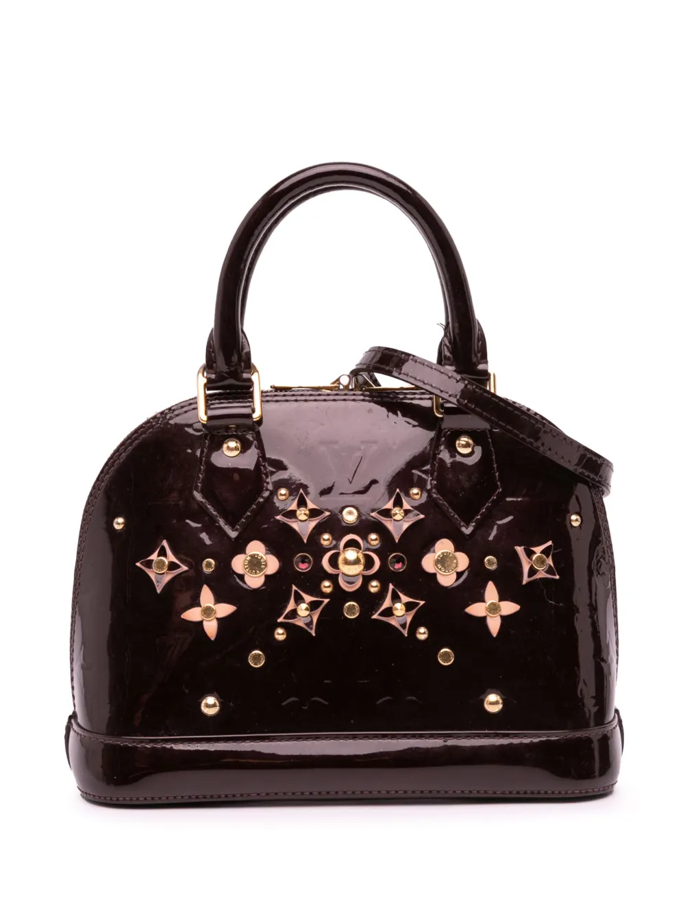 Louis Vuitton Pre-Owned 2016 ヴェルニ フラワー アルマ BB サッチェルバッグ - パープル Louis Vuitton Pre-Owned 2016 ヴェルニ フラワー アルマ BB サッチェルバッグ - パープル