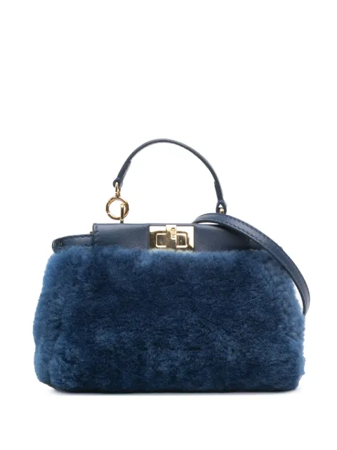 Fendi Pre-Owned 2010-2025 Micro Shearling Peekaboo satchel