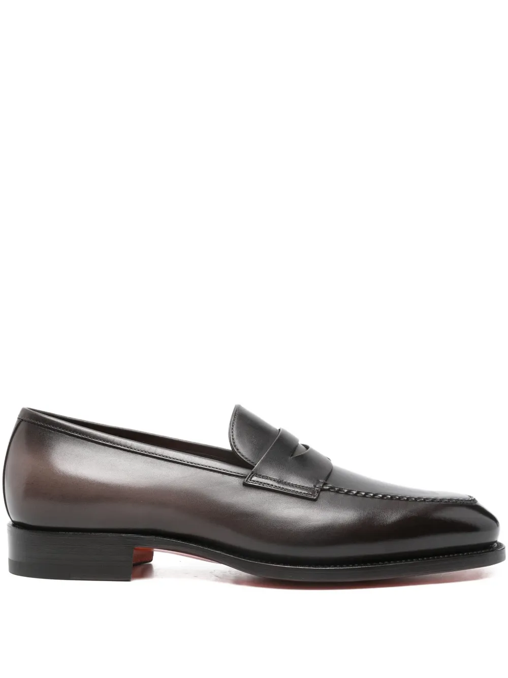 Santoni Mocassini con dettaglio penny - Marrone