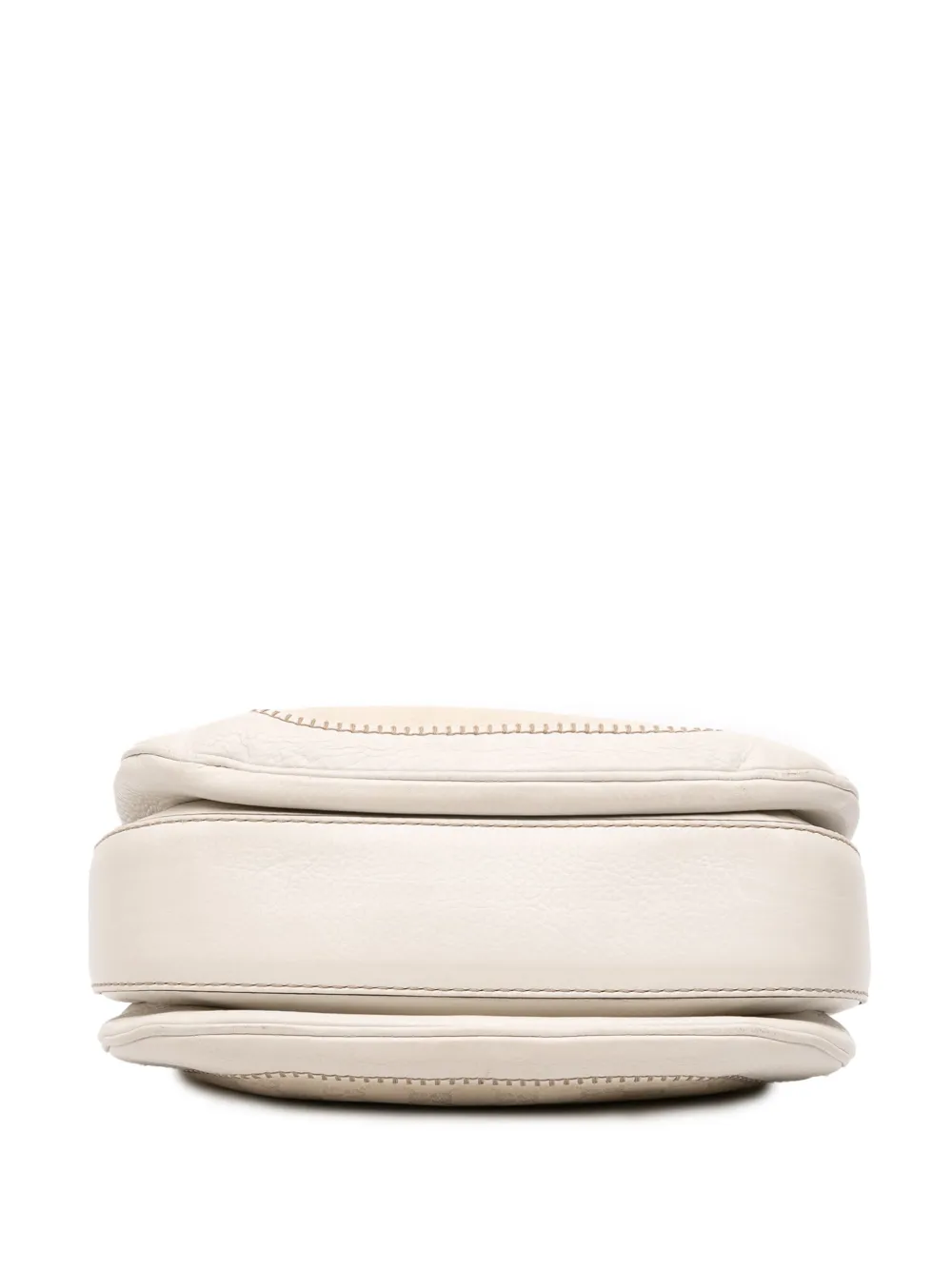 Pre-owned Gucci 2016-2025 Medium Gg Canvas New Bamboo Satchel In White