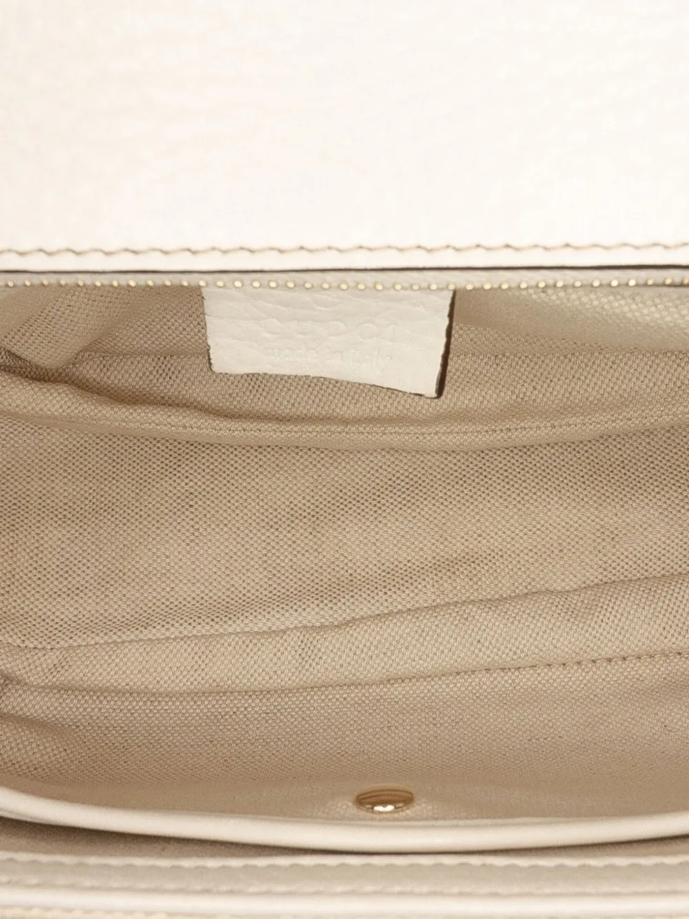 Pre-owned Gucci 2016-2025 Medium Gg Canvas New Bamboo Satchel In White