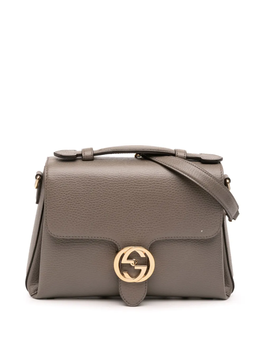 Gucci Pre-Owned 2016-2025 スモール ダラー カーフ インターロッキングG サッチェルバッグ - グレー