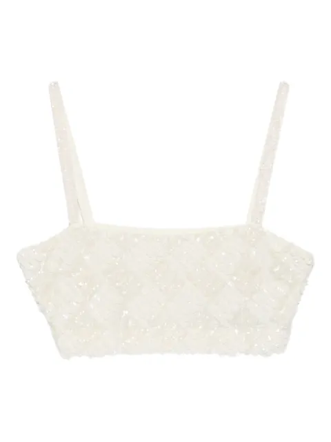 P.A.R.O.S.H. top Geometric bordado con lentejuelas