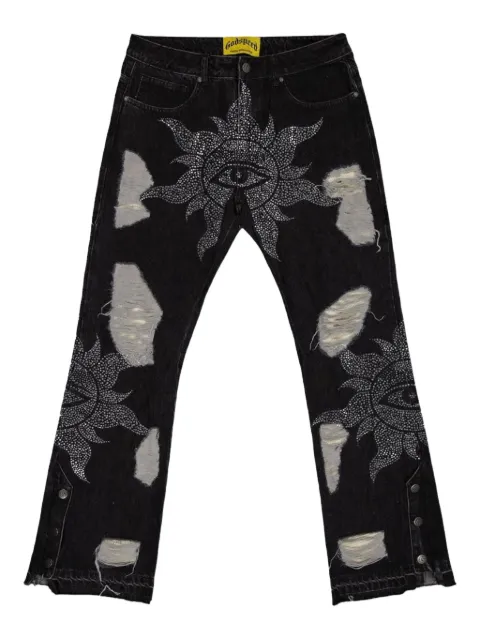 GODSPEED  Crystal Vizion distressed jeans