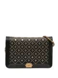 CHANEL Pre-Owned 2017-2018 Studded Grained Calfskin Boy Wallet On Chain crossbody bag - Black