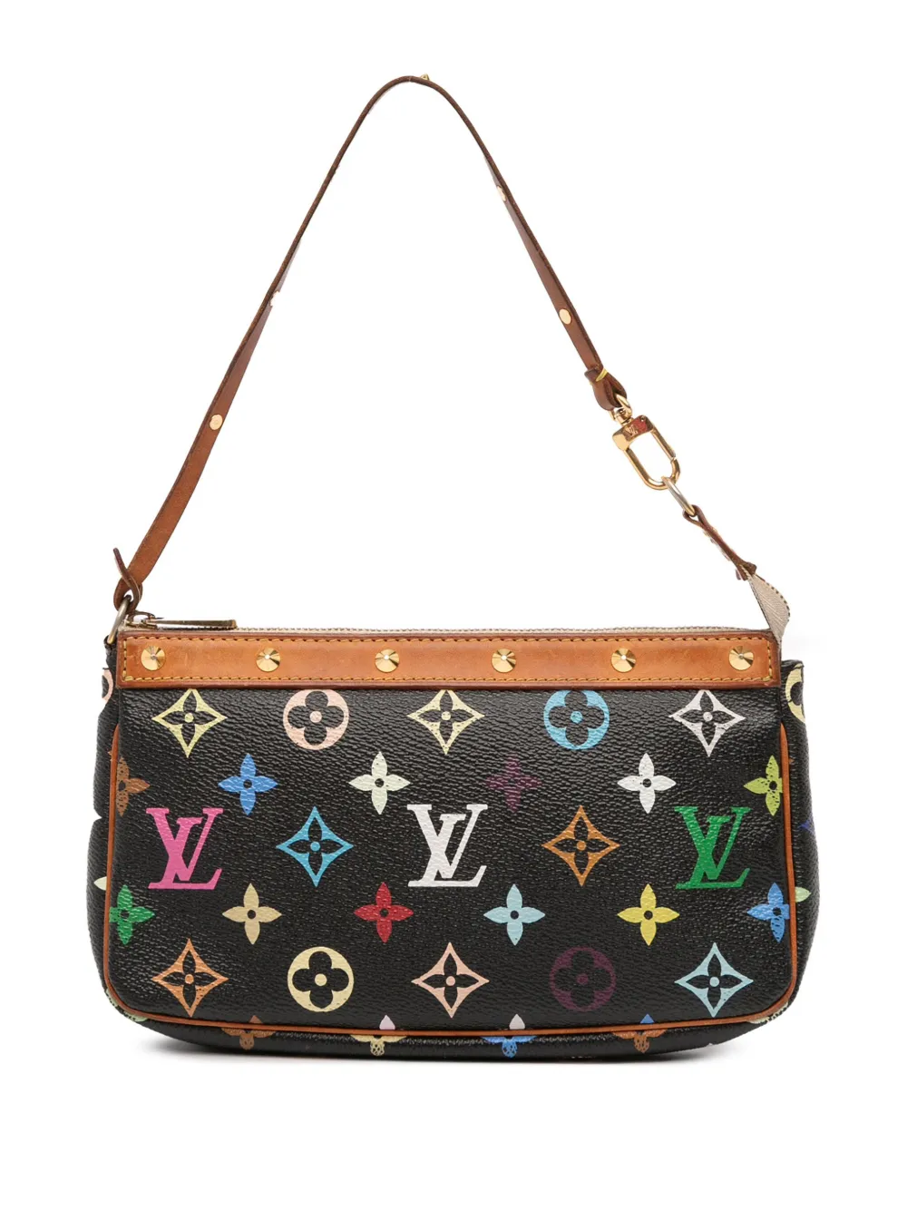 Сумка через плечо Louis Vuitton, бывшая в употреблении в 2004 году, с монограммой, разноцветными аксессуарами Pochette Accessoires