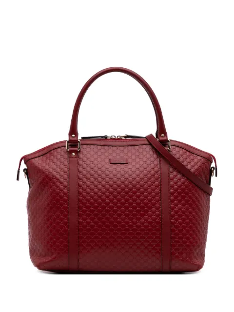 Gucci Pre-Owned bolsa satchel Dome grande con motivo Microguccissima 2016-2025