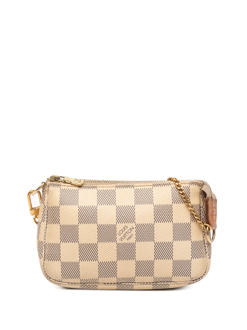 Louis Vuitton Pre-Owned 2013 ダミエ アズール ミニ ポシェット アクセソワール ハンドバッグ - ホワイト Louis Vuitton Pre-Owned 2013 ダミエ アズール ミニ ポシェット アクセソワール ハンドバッグ - ホワイト