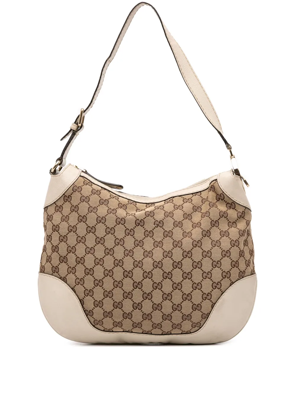 Pre-owned Gucci 2016-2025 Gg Canvas Charlotte Hobo Bag In Brown