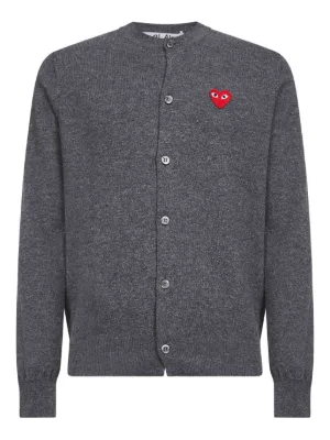 PLAY COMME des GARCONSカーディガンwool Comme Des Garçons Play Cardigan De Lã | Cinza | FARFETCH BR