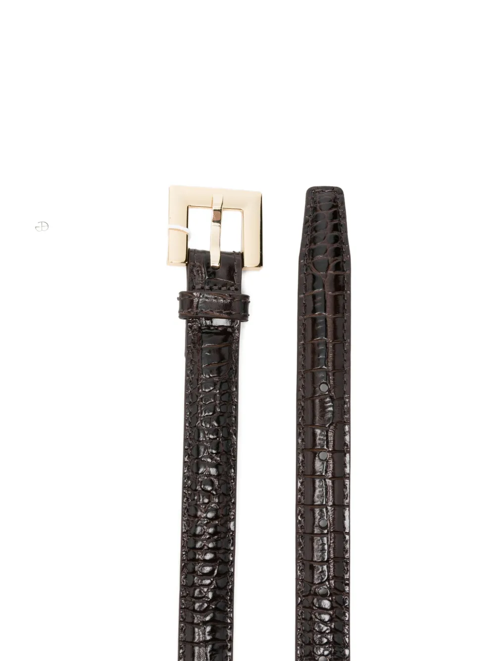 ANINE BING crocodile-embossed belt - Bruin