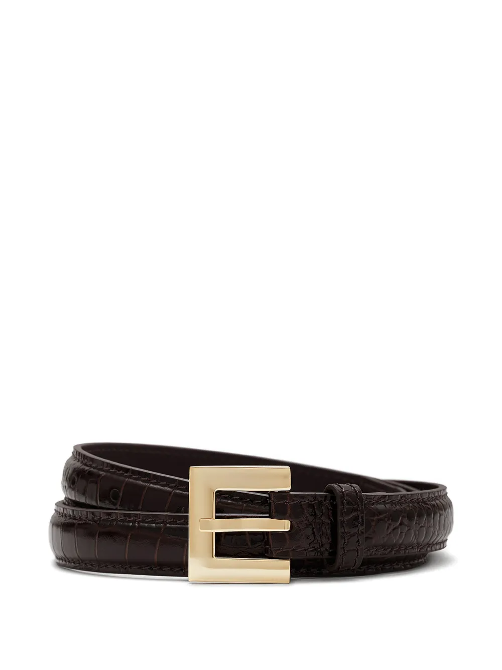 ANINE BING crocodile-embossed belt - Marrone