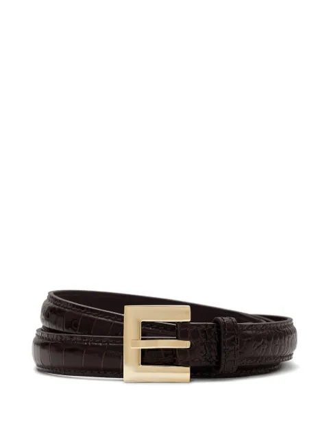 ANINE BING Nicola crocodile-embossed belt