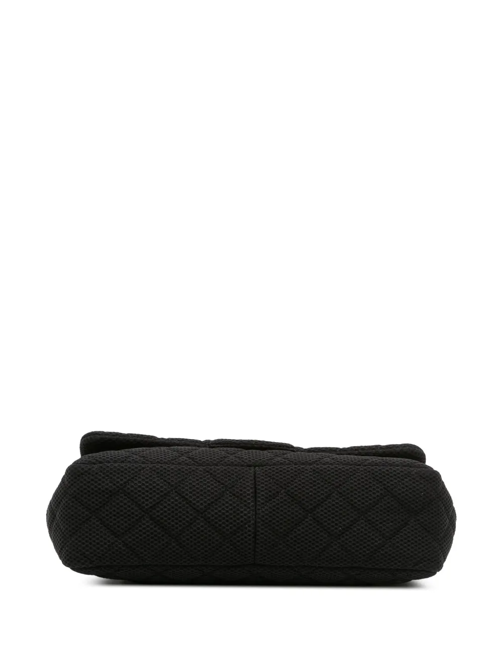 Pre-owned Chanel 2009-2010 Jumbo Classic Jersey Single Flap Shoulder Bag In Black