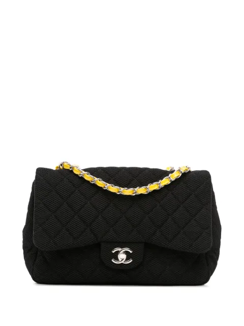 CHANEL Pre-Owned bolsa de hombro Jumbo Classic Jersey Single Flap 2009-2010