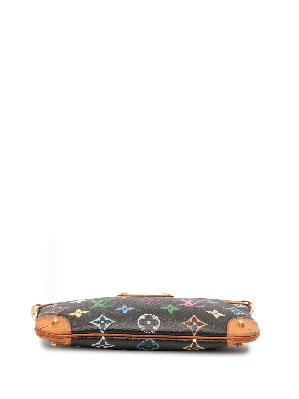 Pre-owned Louis Vuitton 2000-2025 Monogram Multicolore Milla Pochette Mm Shoulder Bag In Black