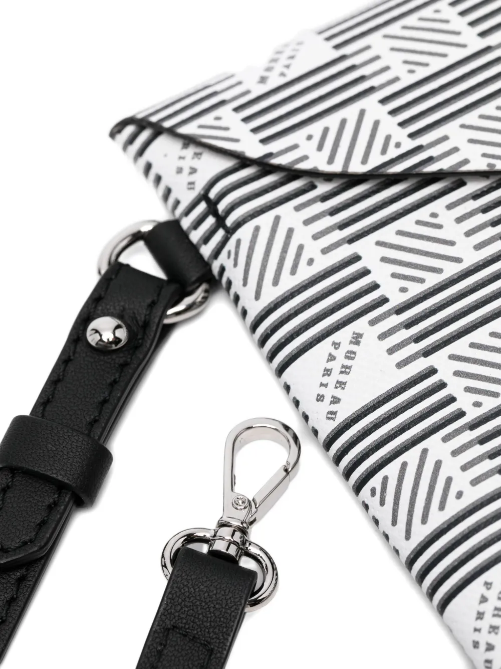 Moreau Geometric-pattern Clutch Bag In Gray