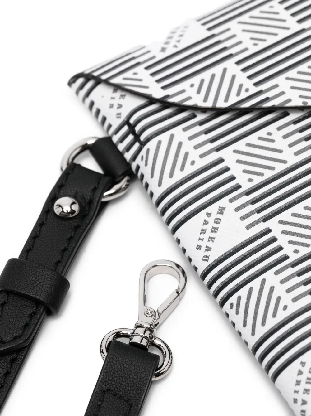 Moreau Clutch met geometrisch patroon Wit
