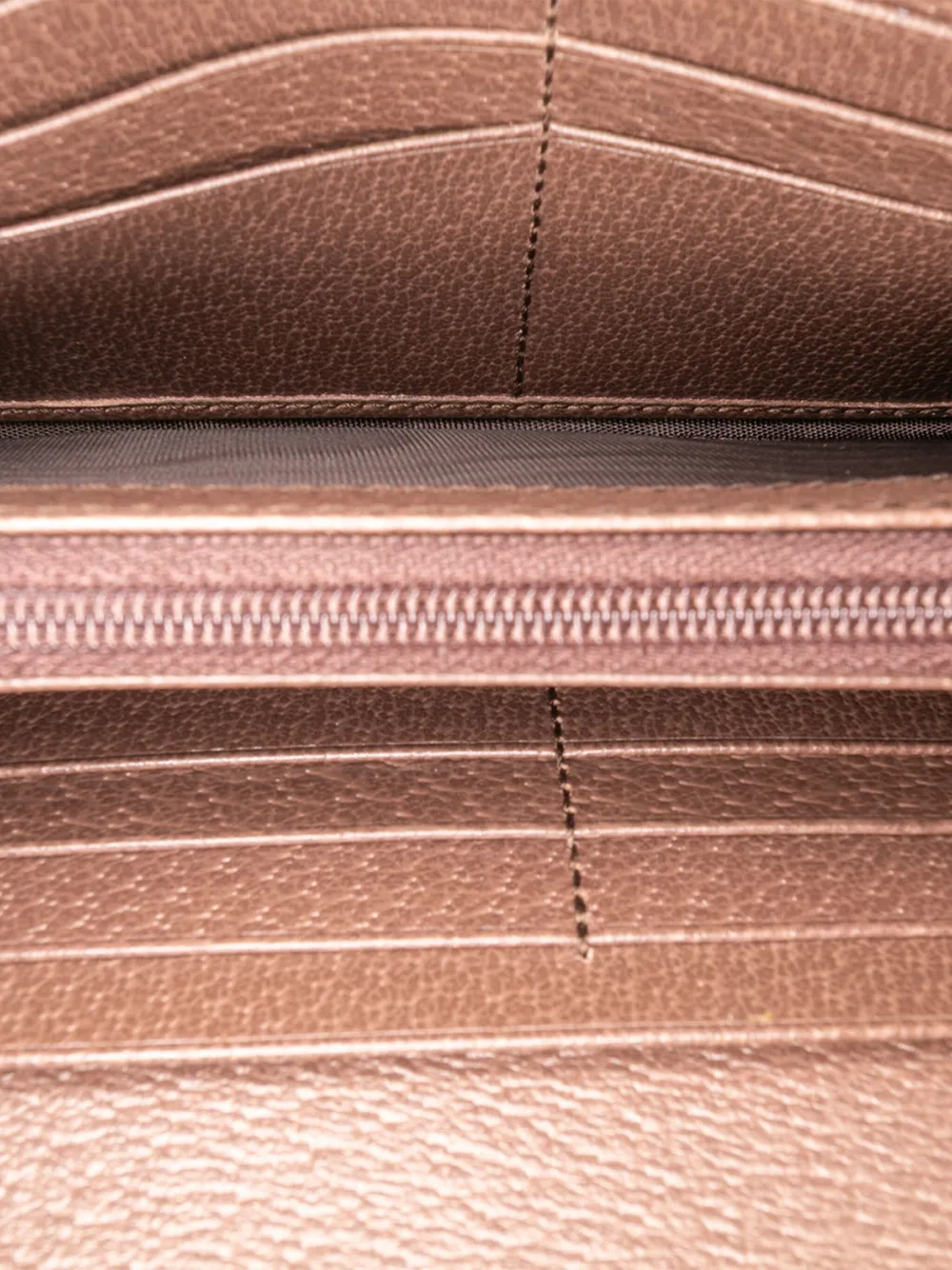 Pre-owned Gucci 2016-2025 Gg Supreme Web Ophidia Continental Wallet Long Wallets In Brown