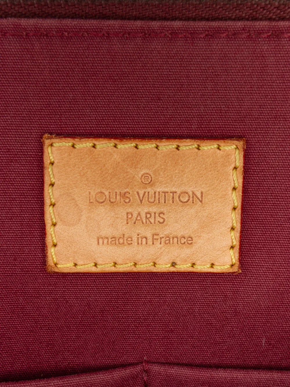 Pre-owned Louis Vuitton 2012 Monogram Vernis Alma Pm Handbag In Red