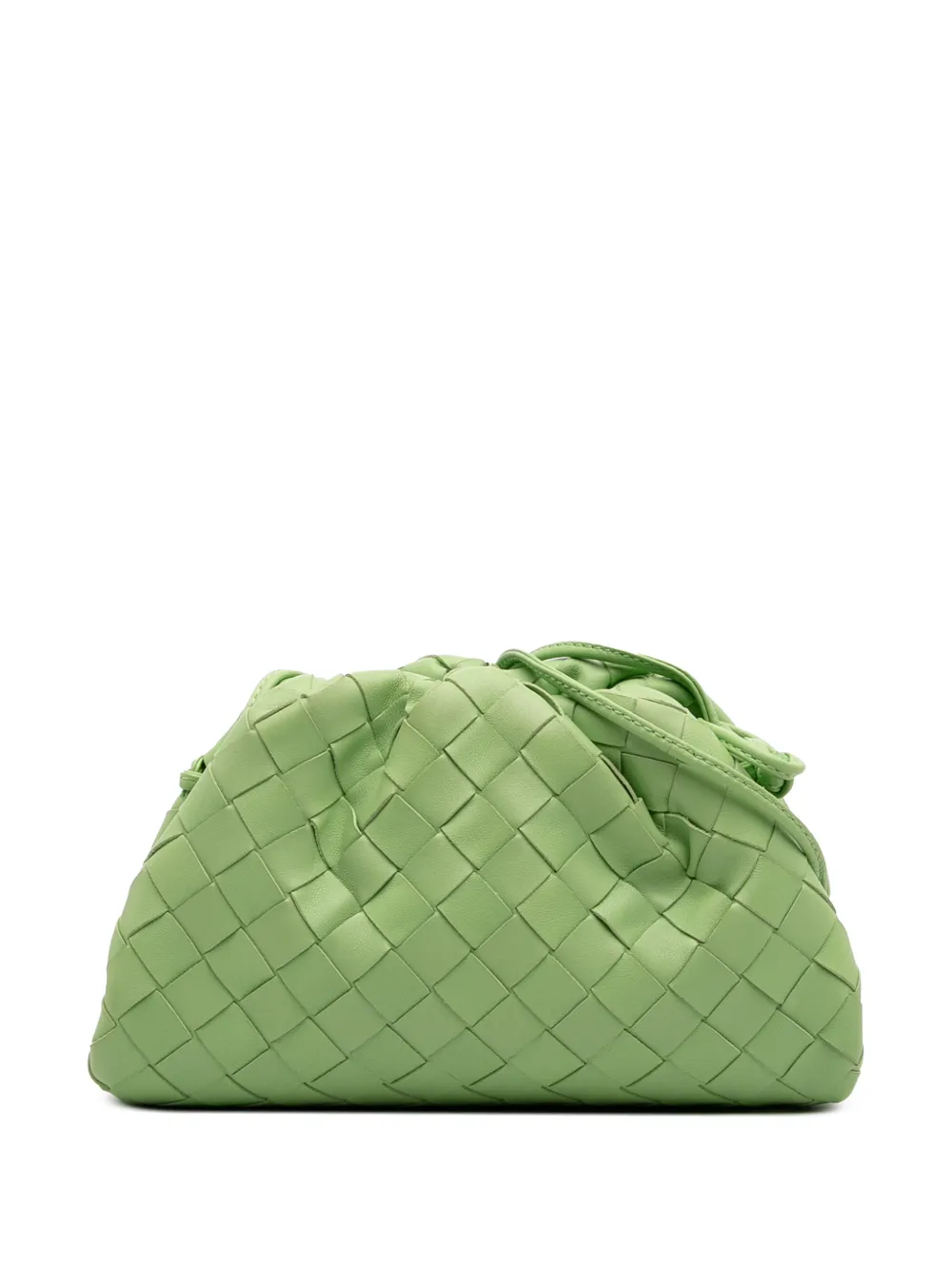 Bottega Veneta Pre-Owned 2012-2025 Nappa Intrecciato The Mini Pouch crossbody bag | Green | Image 1