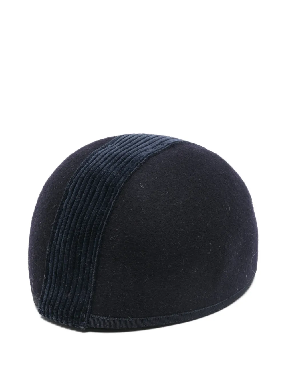 Pre-owned Giorgio Armani 1990s Ribbed-detail Hat In Blue