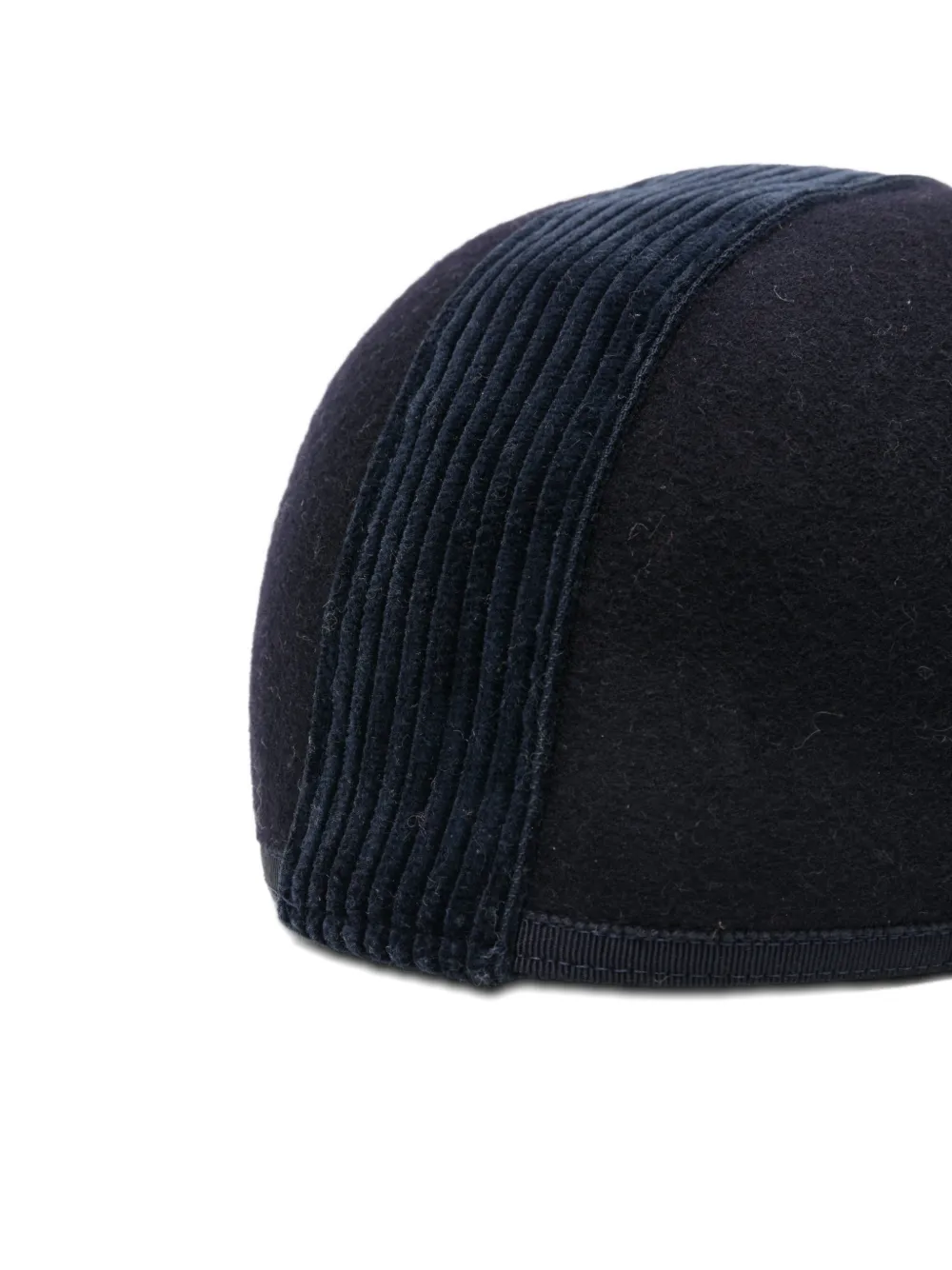 Pre-owned Giorgio Armani 1990s Ribbed-detail Hat In Blue