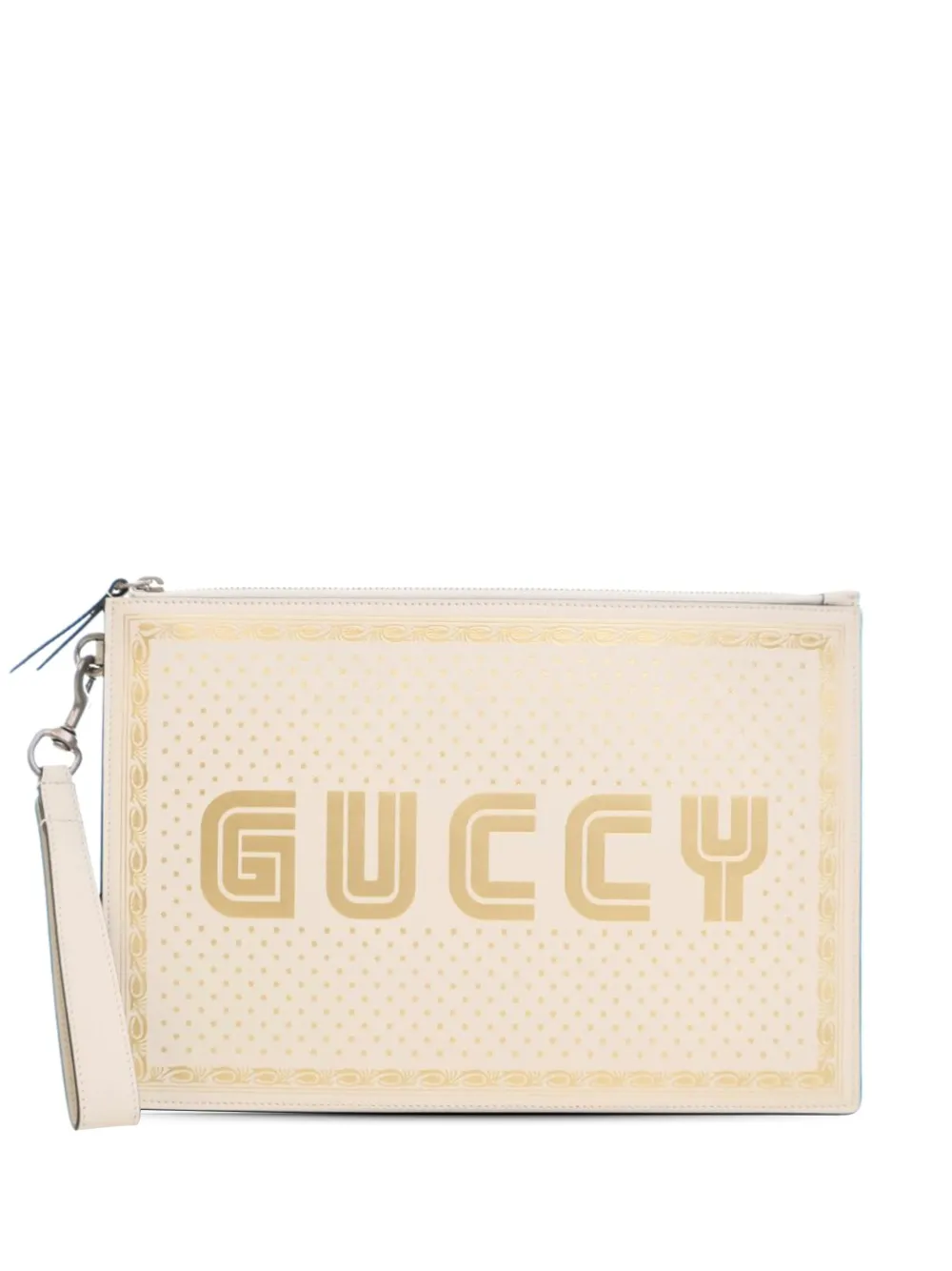 Gucci Pre-Owned 2000-2015 Leather Guccy Sega clutch bag | White | Image 1