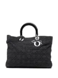 Christian Dior Pre-Owned 1999 Extra Large Denim Cannage Lady Dior satchel - Black