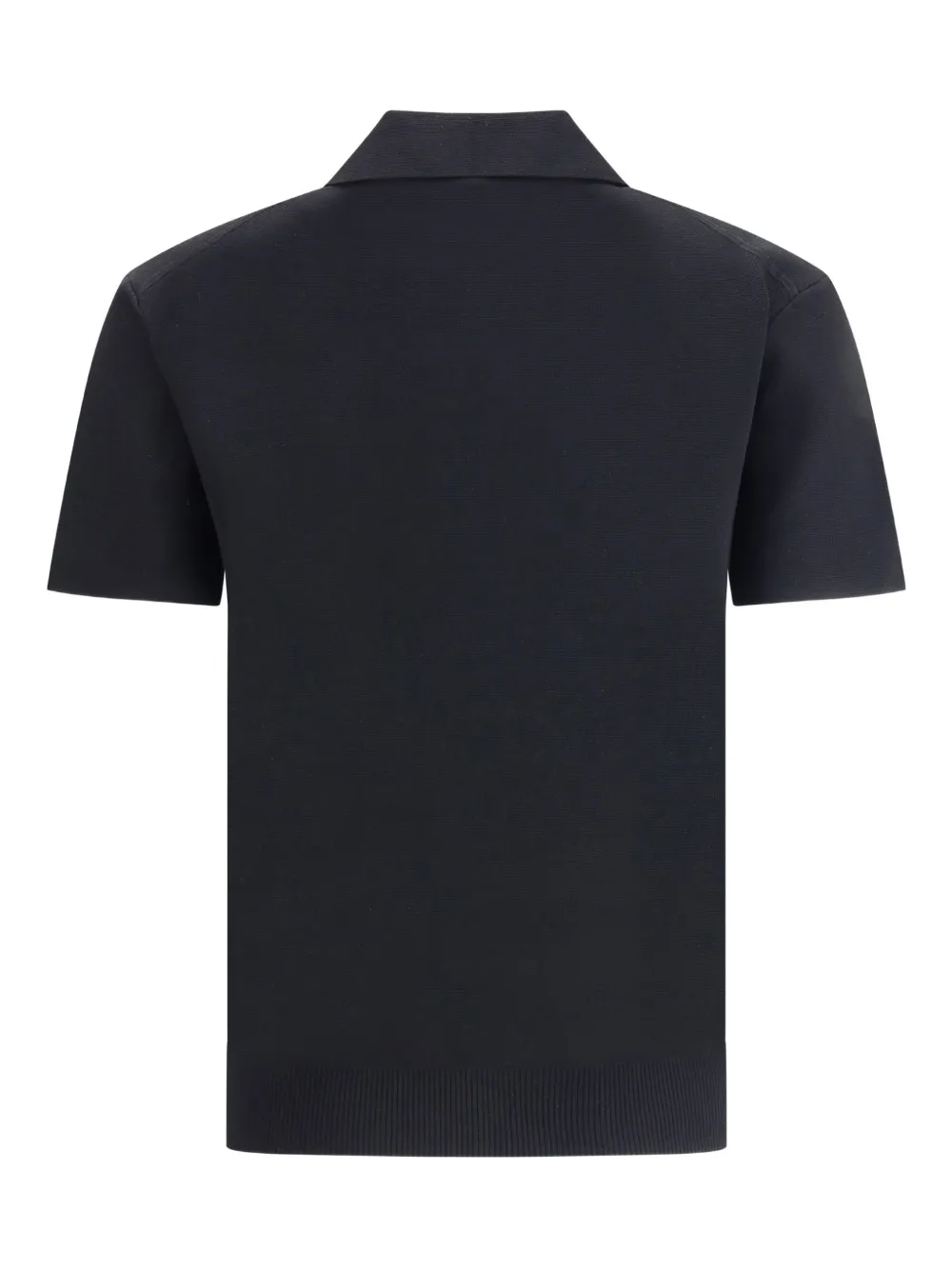 Max Mara Teti geribbelde polotop met rits - Blauw