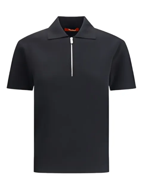 Max Mara Teti zip ribbed polo top