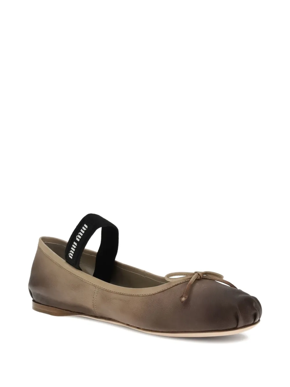 Miu Miu logo-strap ballet flats | Image 2
