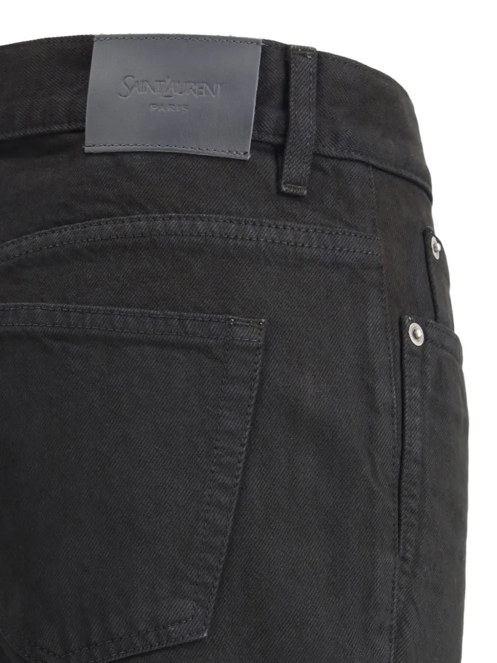 Saint Laurent Nico Jeans In Berlin Denim In Black