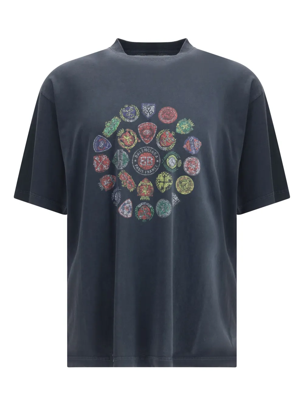 Balenciaga playera Spiral Crest | negro | Image 1