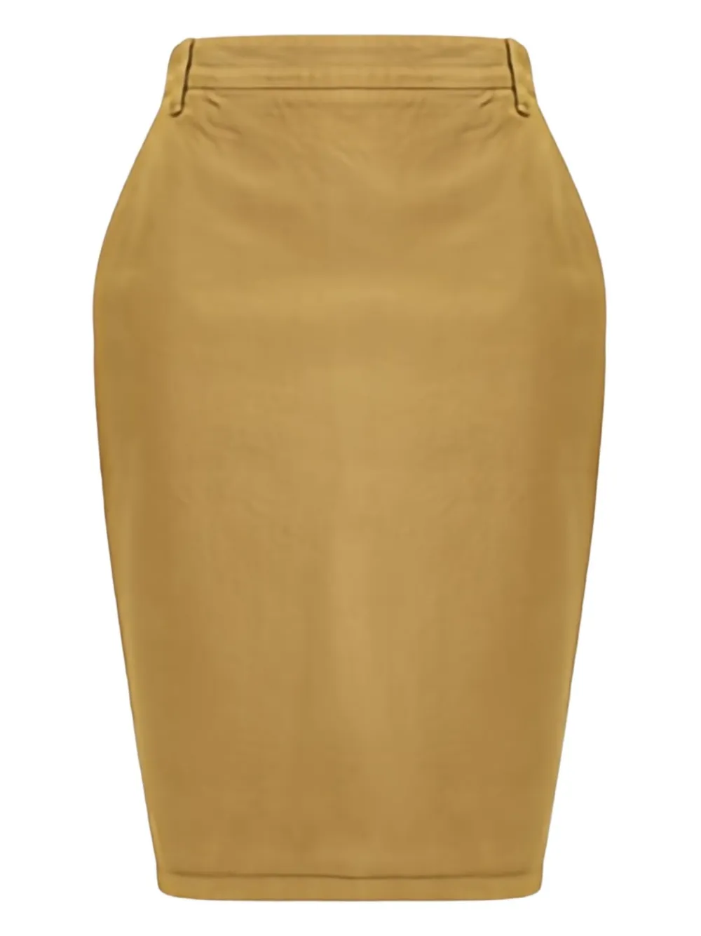 Saint Laurent Katoenen midi-rok met split - Geel