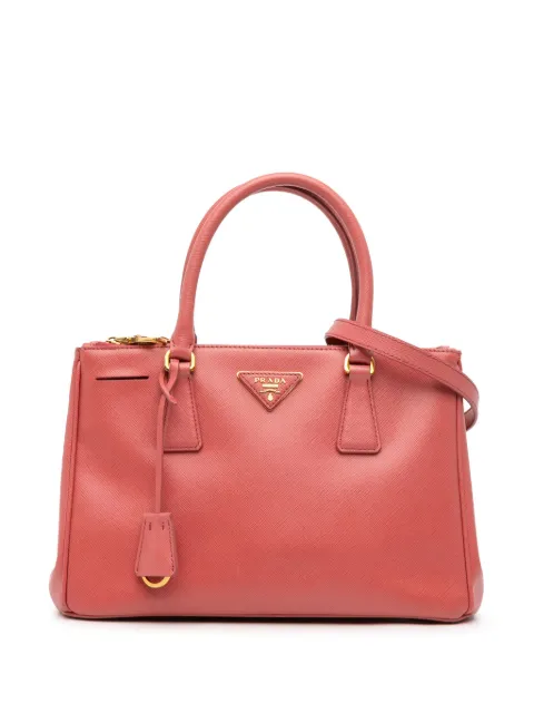 Prada Pre-Owned bolsa satchel Lux Galleria pequeña de piel Saffiano con cierre doble 2010-2025