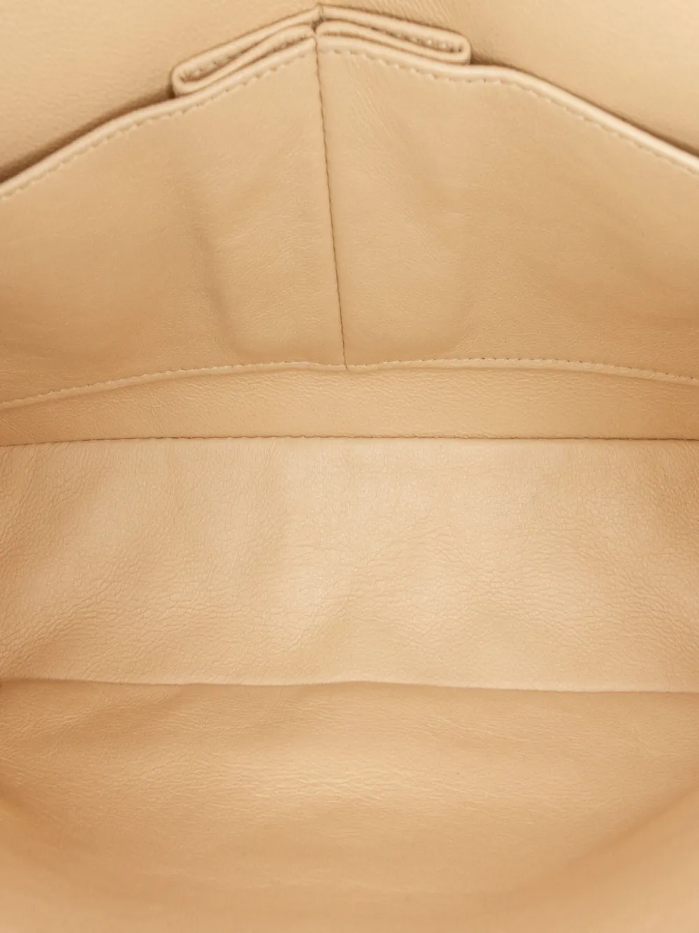 Pre-owned Chanel 2008-2009 Medium Classic Lambskin Double Flap Shoulder Bag In Brown