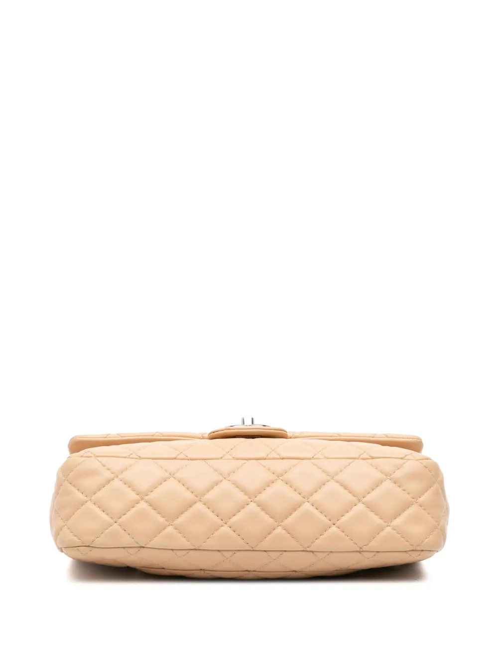 Pre-owned Chanel 2008-2009 Medium Classic Lambskin Double Flap Shoulder Bag In Brown