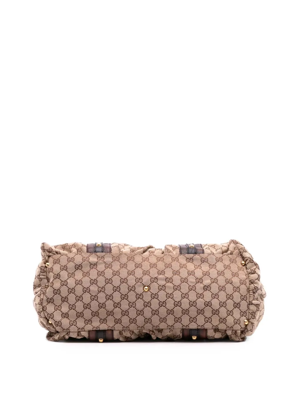 Pre-owned Gucci 2016-2025 Gg Canvas Interlocking G Tote Bag In Brown