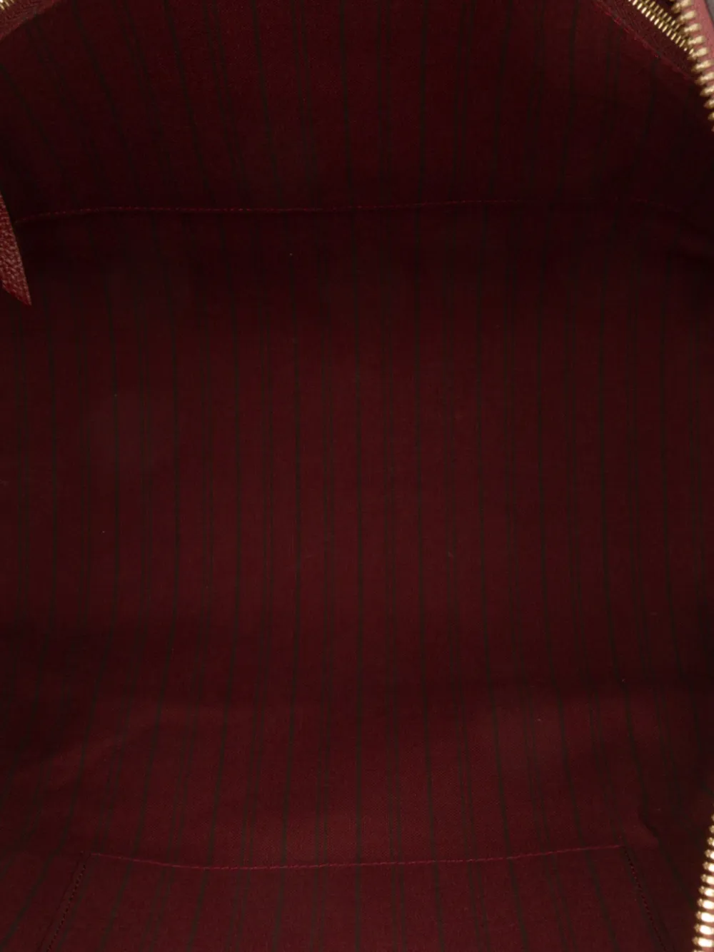 Pre-owned Louis Vuitton 2011 Monogram Empreinte Lumineuse Gm Satchel In Red
