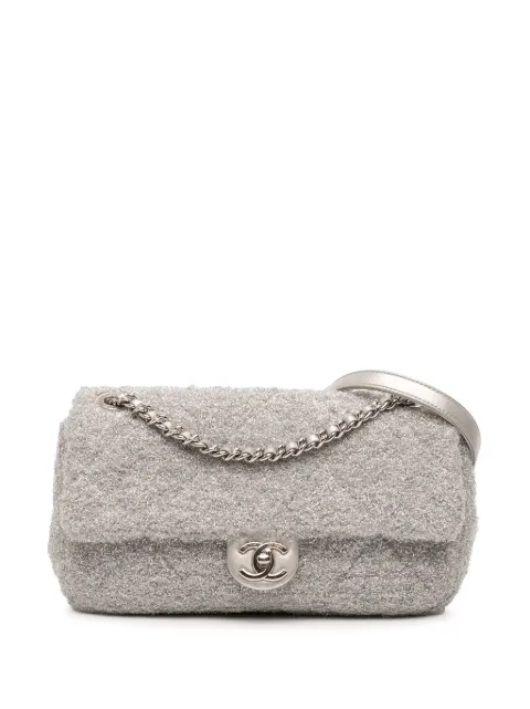 CHANEL Pre-Owned 2017-2018 Medium Quilted Lurex Ground Control Pluto Glitter Flap crossbody bag