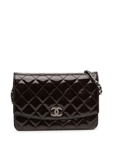 CHANEL Pre-Owned 2011 Quilted Patent Brilliant Wallet On Chain crossbody bag