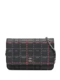 CHANEL Pre-Owned 2018-2019 CC Square Stitched Calfskin Wallet on Chain crossbody bag - Blue
