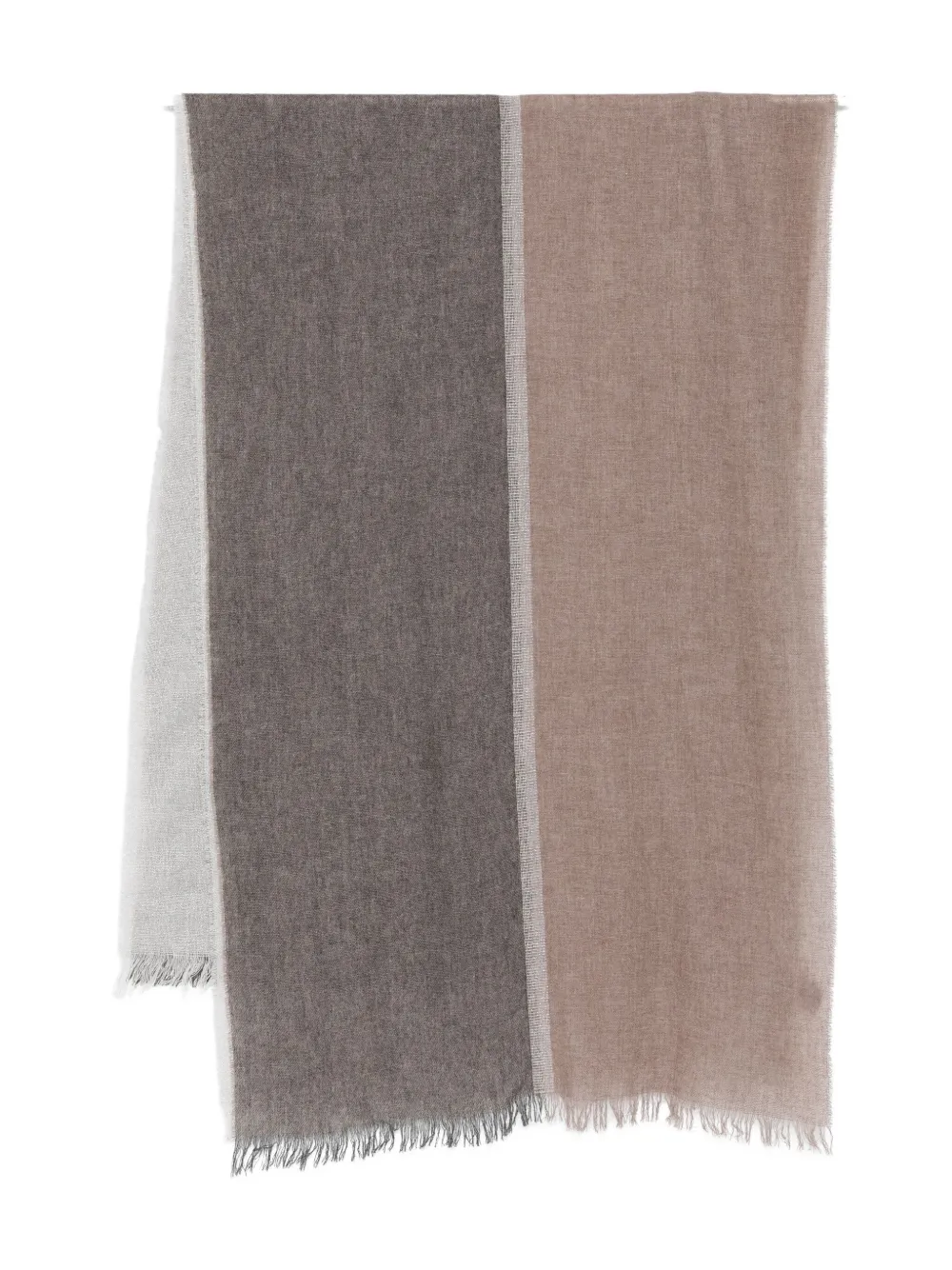 Lorena Antoniazzi Striped Fringed Scarf In Multi