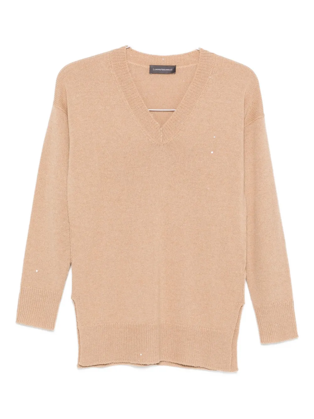 Lorena Antoniazzi V-neck Sweater In Neutral