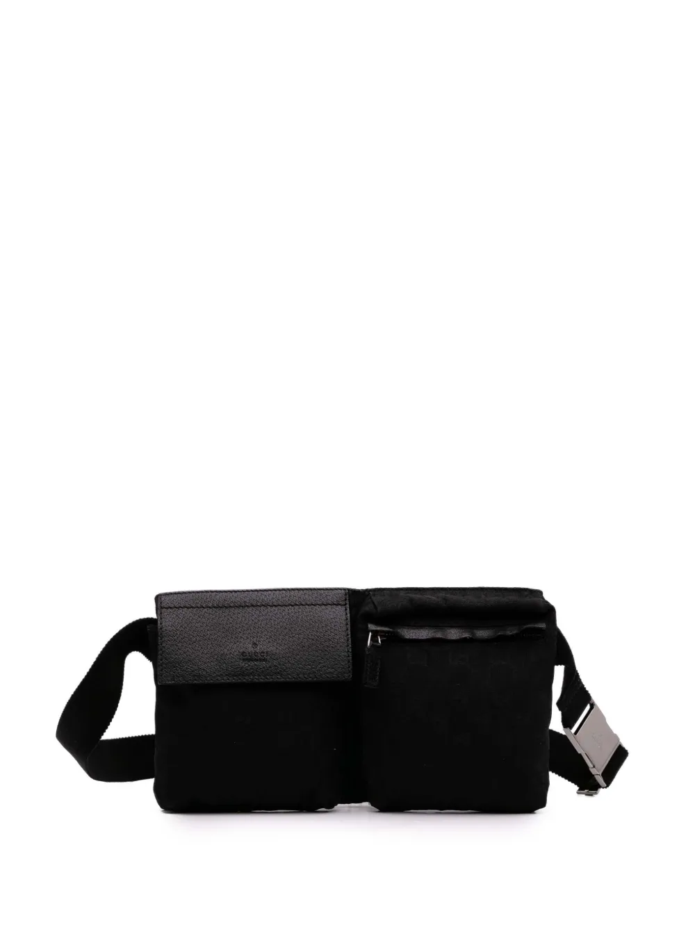 Gucci Pre-Owned 2000-2015 GG Canvas Double Pocket belt bag | Black | Image 1