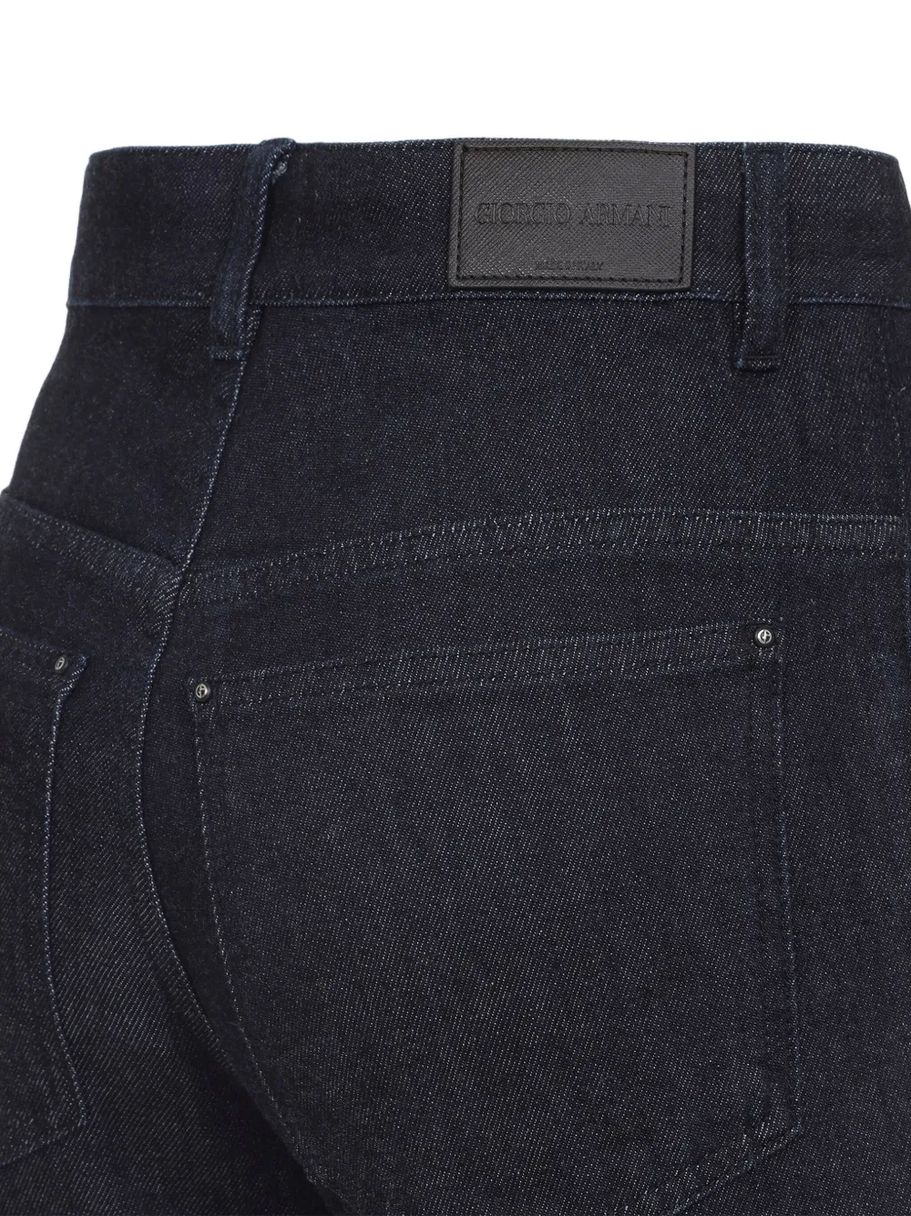 Giorgio Armani High-waist Flared Trousers With Five-pocket Styling In Blue