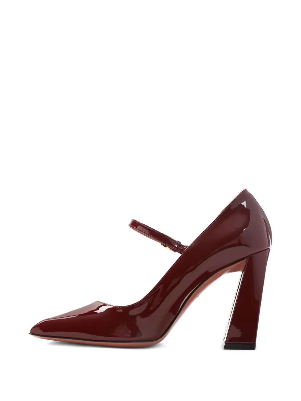 Amina Muaddi block-heel pumps Rood