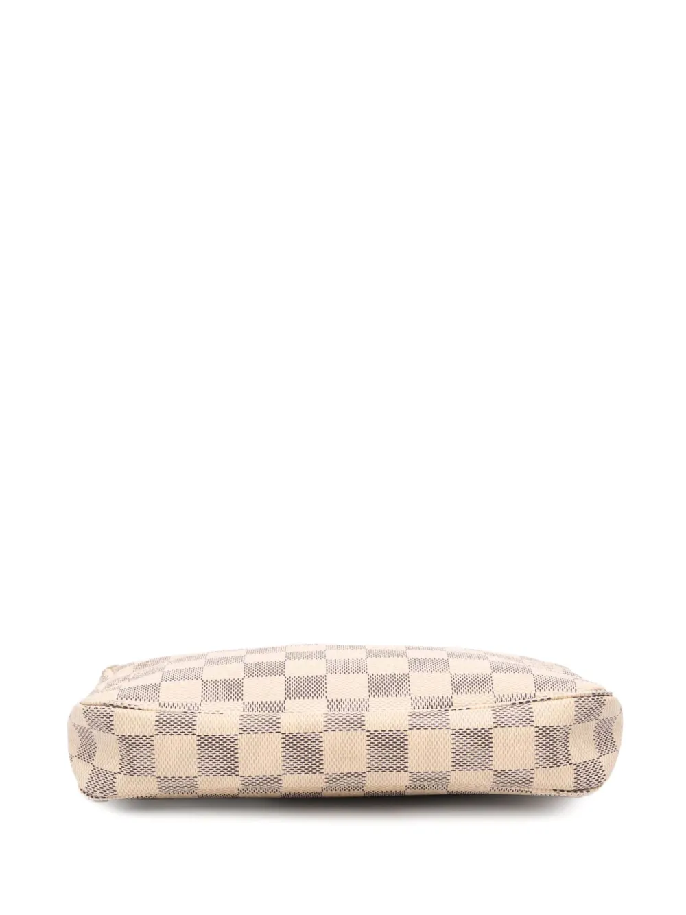 Pre-owned Louis Vuitton 2011 Damier Azur Pochette Accessoires Shoulder Bag In White