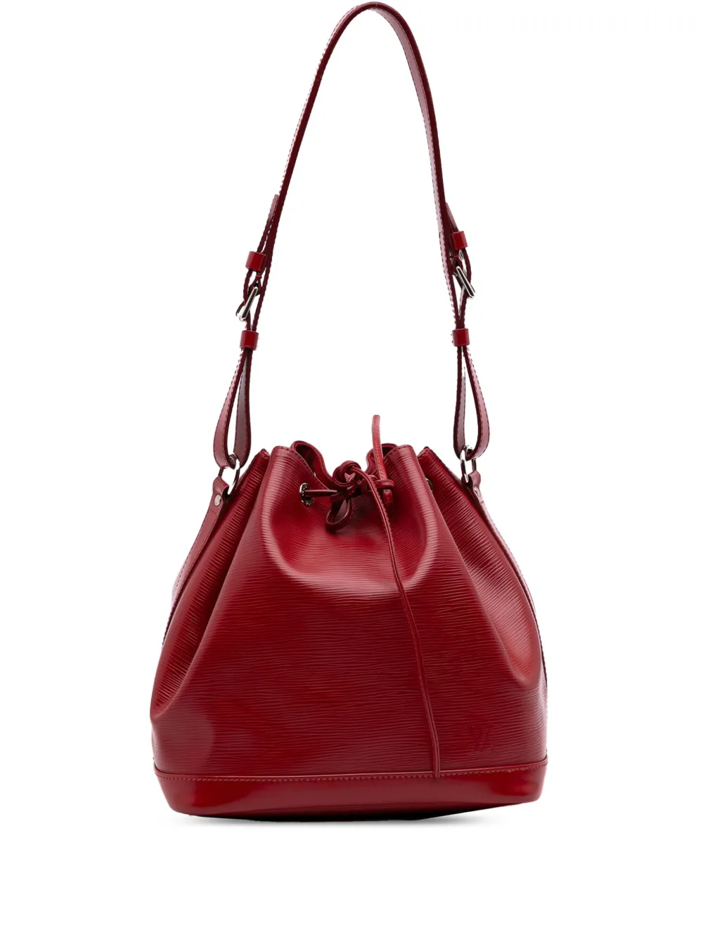 Pre-owned Louis Vuitton 2013 Epi Petit Noe Bucket Bag In Red